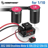 Hobbywing Quicrun WP 10BL120 G2 ESC + 3652/3660 Brushless Sensorless Motor Combo