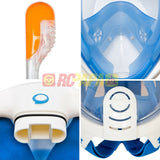 Tribord Easybreath Snorkeling Full Face Mask for Surface Scuba Diving Snorkel Blue - RC Papa