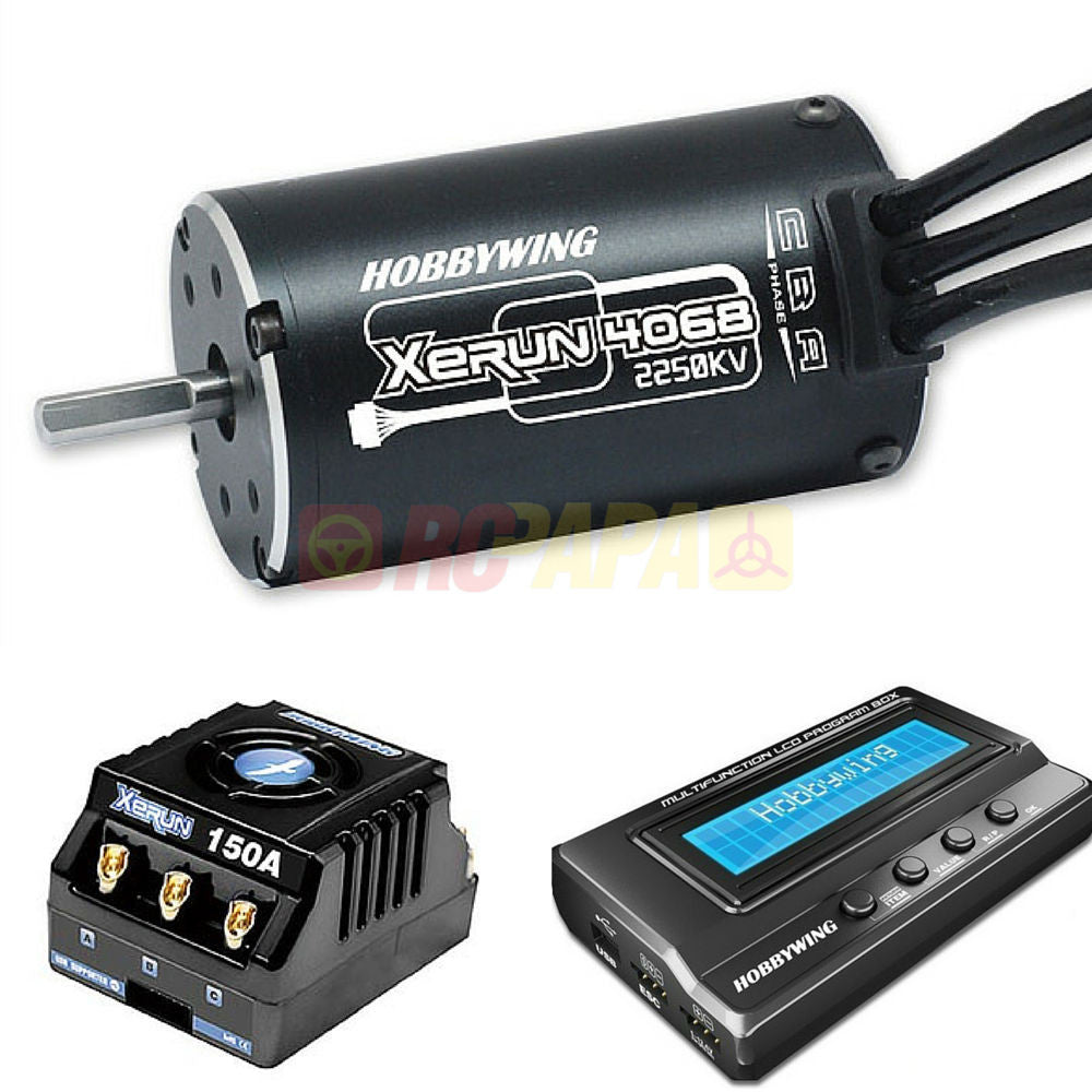 Hobbywing XERUN Brushless Sensored Combo 4068SD 2250kv 150A - RC Papa